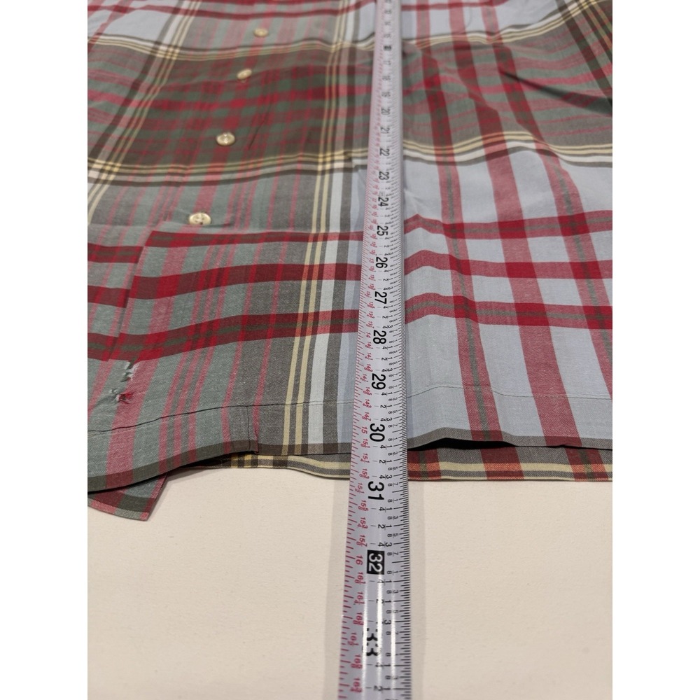 Polo Ralph Lauren Caldwell Shirt XXL Plaid Camp Collar 100% Cotton Blue Red - Picture 5 of 6